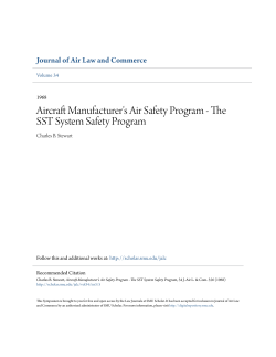 Aircraft Manufacturer`s Air Safety Program - The SST