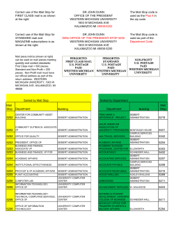 Correct use of the Mail Stop for FIRST CLASS mail is as shown at