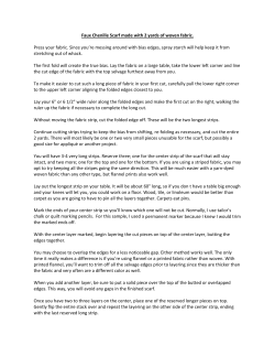 Faux Chenille Scarf made with 2 yards of woven fabric. Press your