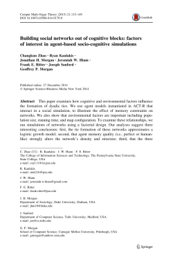 factors of interest in agent-based socio