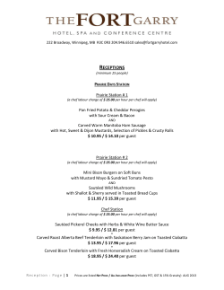SOUP SELECTIONS - The Fort Garry Hotel