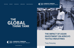 the impact of asian investment on africa`s textile industries