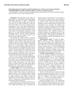 THE FORMATION OF LIQUID WATER ON PRESENT