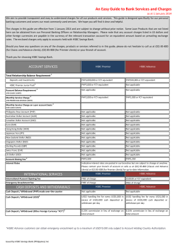 An Easy Guide to Bank Services and Charges