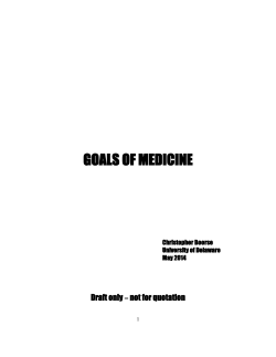 goals of medicine - University at Buffalo