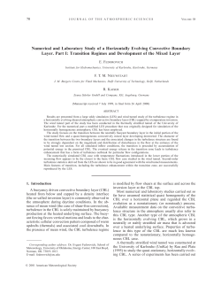 Numerical and Laboratory Study of a Horizontally Evolving