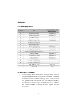 Syllabus - BYU Independent Study!