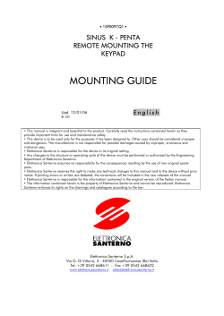 PENTA Remote Keypad Mounting