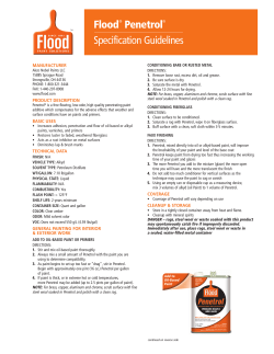Flood&reg; Penetrol&reg; Specification Guidelines