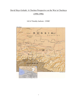 David Slays Goliath: A Chechen Perspective on the War