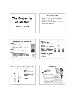 The Properties of Matter