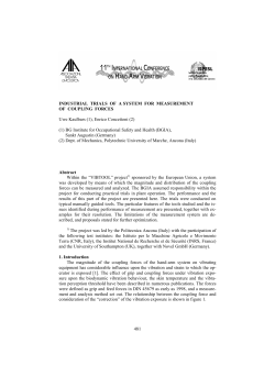 Industrial trials of a system for measurement of coupling