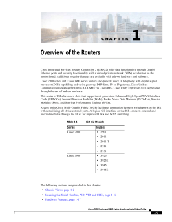 Overview of the Routers