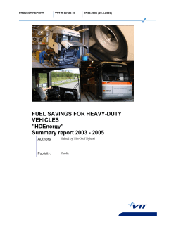 FUEL SAVINGS FOR HEAVY-DUTY VEHICLES