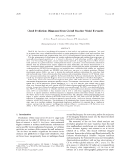 Cloud Predictions Diagnosed from Global Weather Model Forecasts