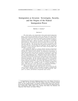 Immigration as Invasion - Harvard Civil Rights
