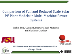 Comparison of Full and Reduced Scale Solar PV Plant Models in