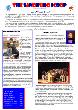 the sandburg scoop - Neshaminy School District