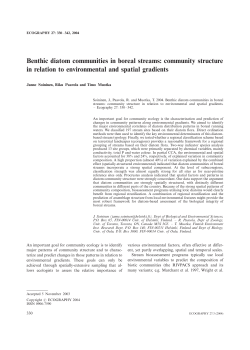 Benthic diatom communities in boreal streams: community structure