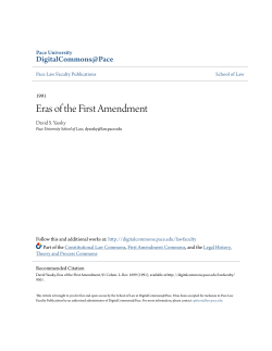 Eras of the First Amendment