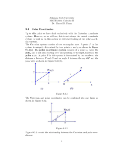 9.3 Polar Coordinates - Arkansas Tech Faculty Web Sites