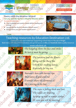 Poetry with the Weather Wizard!