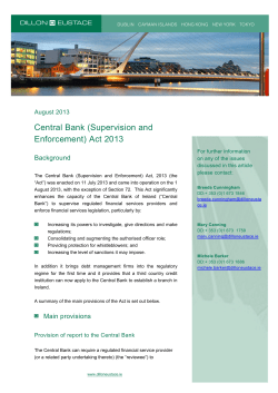 (Supervision and Enforcement) Act 2013