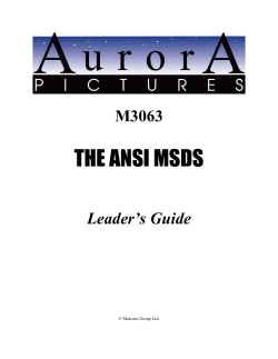 THE ANSI MSDS - Aurora Pictures
