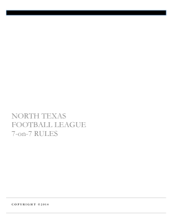 NTFL 7-on-7 Rules 2014 - Coppell Youth Football Association