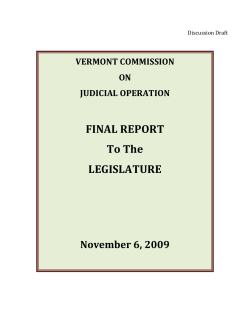 Final Report to the Legislature