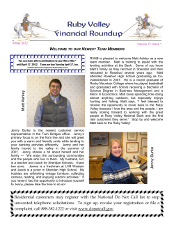 M att A shley Jenny Burke Residential customers