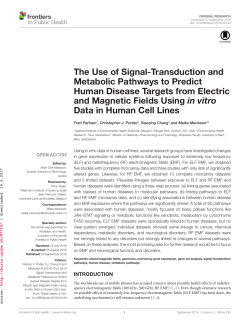 The Use of Signal-Transduction and Metabolic Pathways to Predict