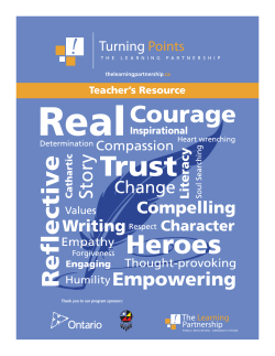 Teacher`s Resource - The Learning Partnership