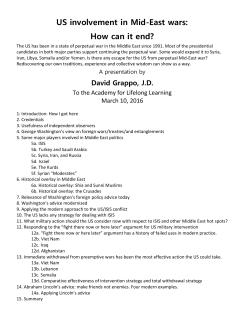 US involvement in Mid-East wars: How can it end?