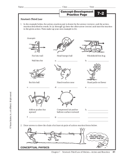 Identify action and reaction pairs