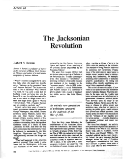 The Jacksonian Revolution