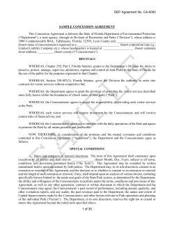 Sample Concession Agreement