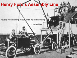 Henry Ford`s Assembly Line