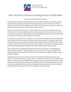 More and More Workers Finding Denver Unaffordable