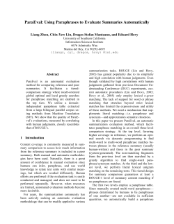 ParaEval: Using Paraphrases to Evaluate Summaries Automatically