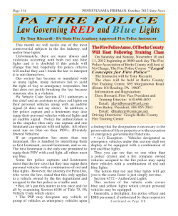 Law Governing Red and Blue Lights
