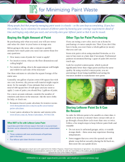 for Minimizing Paint Waste