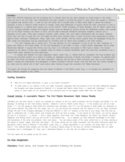 Black Separatism or the Beloved Community? Malcolm X and Martin