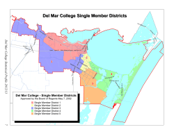 Map of Del Mar College Single Member Districts and Voting