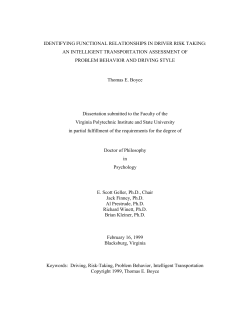 identifying functional relationships in driver risk