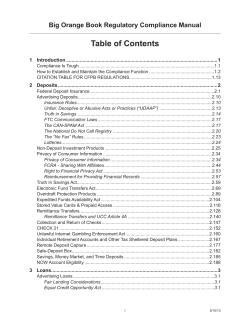 Big Orange Book Regulatory Compliance Manual