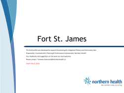 Fort St. James - Community Health Information Portal