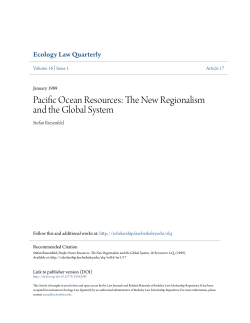 Pacific Ocean Resources: The New Regionalism and the Global