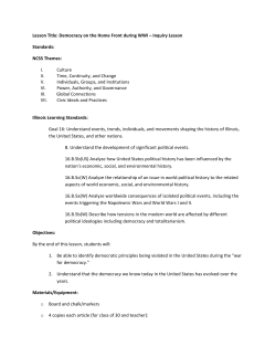 Democracy on the Home Front During World War I Lesson