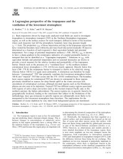 A Lagrangian perspective of the tropopause and the